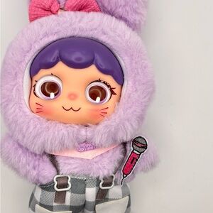 Lilac Plush Doll with Pink Accents